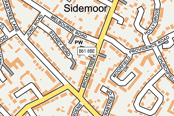 B61 8BE map - OS OpenMap – Local (Ordnance Survey) B61 8BE map - OS OpenMap – Local (Ordnance Survey)