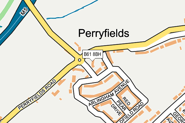 B61 8BH map - OS OpenMap – Local (Ordnance Survey) B61 8BH map - OS OpenMap – Local (Ordnance Survey)