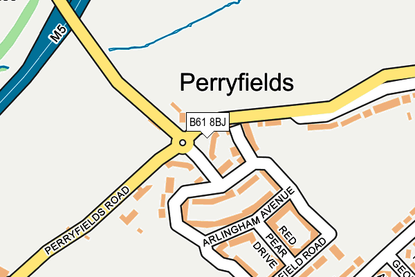 B61 8BJ map - OS OpenMap – Local (Ordnance Survey) B61 8BJ map - OS OpenMap – Local (Ordnance Survey)