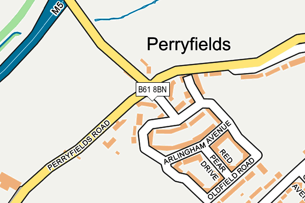 B61 8BN map - OS OpenMap – Local (Ordnance Survey) B61 8BN map - OS OpenMap – Local (Ordnance Survey)