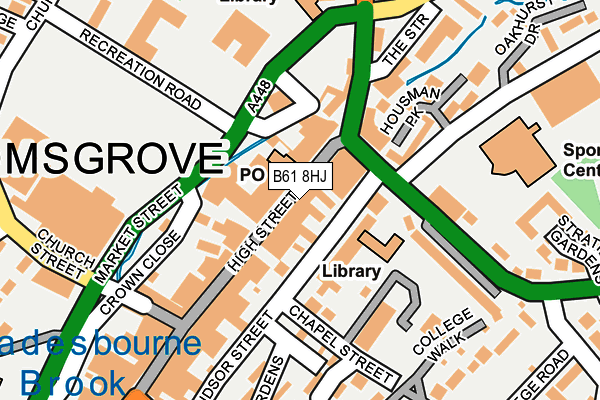 B61 8HJ map - OS OpenMap – Local (Ordnance Survey) B61 8HJ map - OS OpenMap – Local (Ordnance Survey)