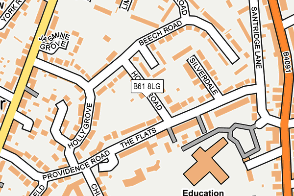 B61 8LG map - OS OpenMap – Local (Ordnance Survey) B61 8LG map - OS OpenMap – Local (Ordnance Survey)