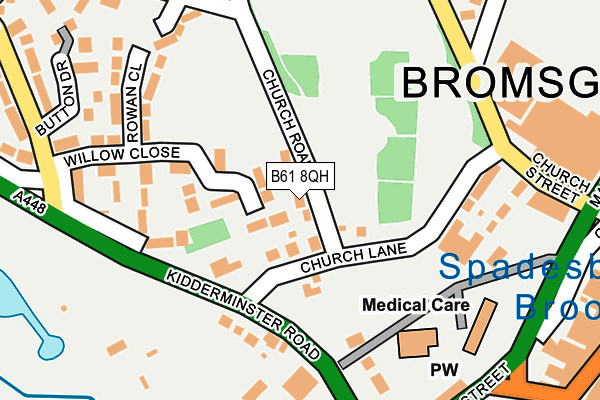 B61 8QH map - OS OpenMap – Local (Ordnance Survey) B61 8QH map - OS OpenMap – Local (Ordnance Survey)