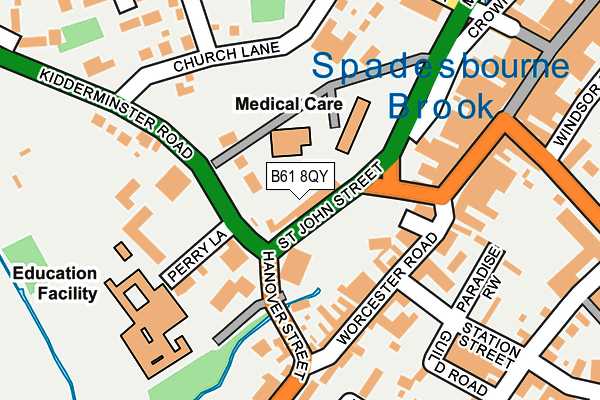 B61 8QY map - OS OpenMap – Local (Ordnance Survey) B61 8QY map - OS OpenMap – Local (Ordnance Survey)
