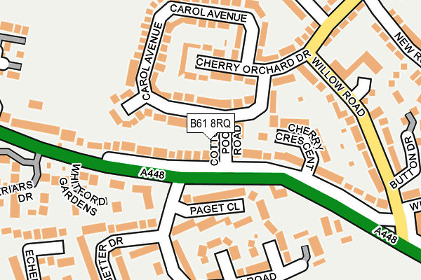B61 8RQ map - OS OpenMap – Local (Ordnance Survey) B61 8RQ map - OS OpenMap – Local (Ordnance Survey)