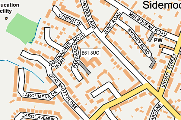 B61 8UG map - OS OpenMap – Local (Ordnance Survey) B61 8UG map - OS OpenMap – Local (Ordnance Survey)