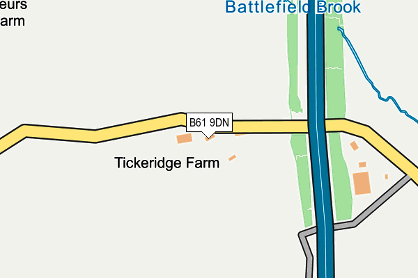 B61 9DN map - OS OpenMap – Local (Ordnance Survey) B61 9DN map - OS OpenMap – Local (Ordnance Survey)