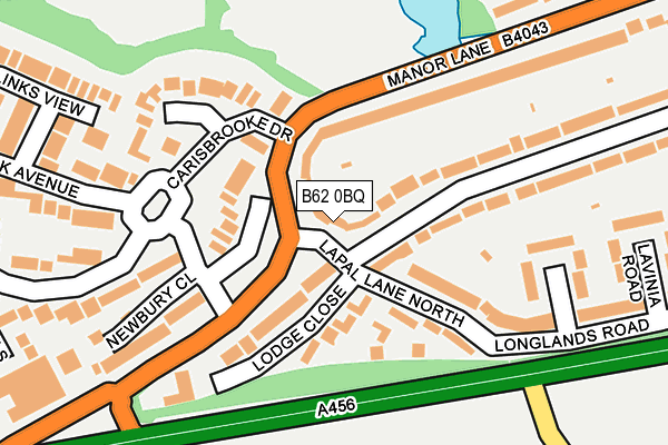 B62 0BQ map - OS OpenMap – Local (Ordnance Survey) B62 0BQ map - OS OpenMap – Local (Ordnance Survey)