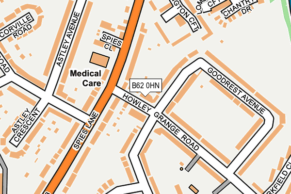 B62 0HN map - OS OpenMap – Local (Ordnance Survey) B62 0HN map - OS OpenMap – Local (Ordnance Survey)