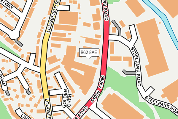 B62 8AE map - OS OpenMap – Local (Ordnance Survey) B62 8AE map - OS OpenMap – Local (Ordnance Survey)