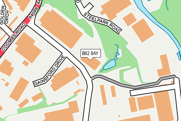 B62 8AY map - OS OpenMap – Local (Ordnance Survey) B62 8AY map - OS OpenMap – Local (Ordnance Survey)