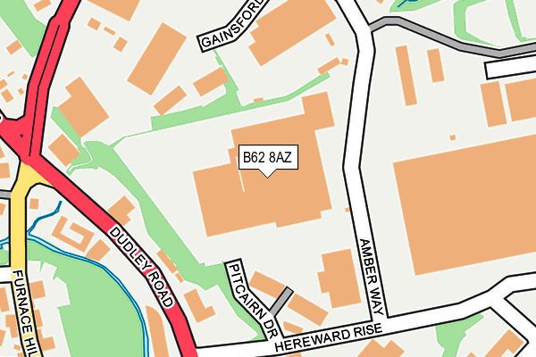 B62 8AZ map - OS OpenMap – Local (Ordnance Survey) B62 8AZ map - OS OpenMap – Local (Ordnance Survey)