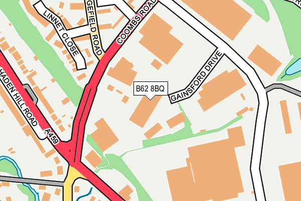 B62 8BQ map - OS OpenMap – Local (Ordnance Survey) B62 8BQ map - OS OpenMap – Local (Ordnance Survey)