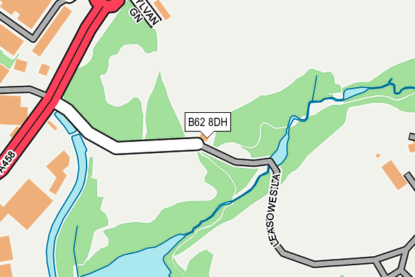 B62 8DH map - OS OpenMap – Local (Ordnance Survey)