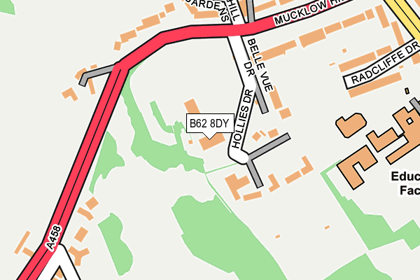 B62 8DY map - OS OpenMap – Local (Ordnance Survey)