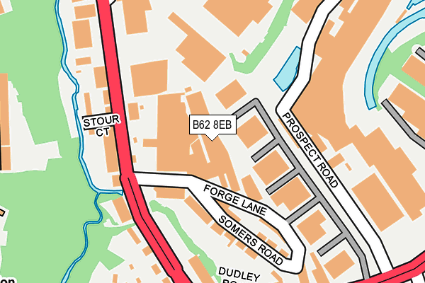 B62 8EB map - OS OpenMap – Local (Ordnance Survey)