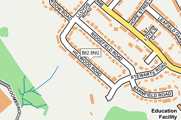 B62 8NG map - OS OpenMap – Local (Ordnance Survey) B62 8NG map - OS OpenMap – Local (Ordnance Survey)