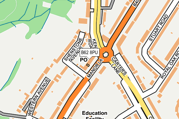 B62 8PU map - OS OpenMap – Local (Ordnance Survey) B62 8PU map - OS OpenMap – Local (Ordnance Survey)