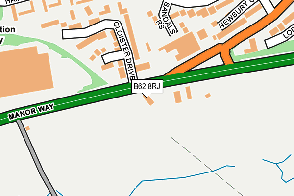 B62 8RJ map - OS OpenMap – Local (Ordnance Survey) B62 8RJ map - OS OpenMap – Local (Ordnance Survey)