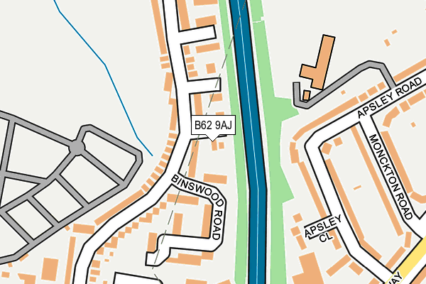 B62 9AJ map - OS OpenMap – Local (Ordnance Survey) B62 9AJ map - OS OpenMap – Local (Ordnance Survey)