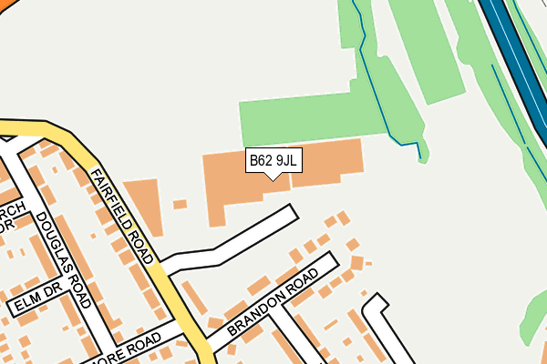 B62 9JL map - OS OpenMap – Local (Ordnance Survey) B62 9JL map - OS OpenMap – Local (Ordnance Survey)