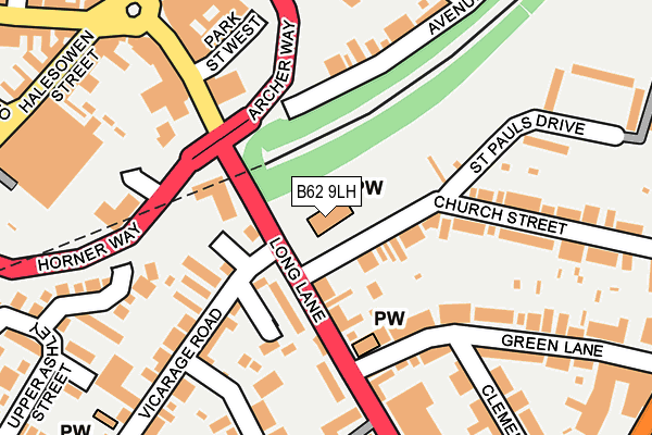 B62 9LH map - OS OpenMap – Local (Ordnance Survey) B62 9LH map - OS OpenMap – Local (Ordnance Survey)