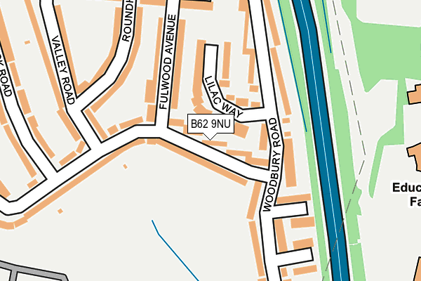 B62 9NU map - OS OpenMap – Local (Ordnance Survey) B62 9NU map - OS OpenMap – Local (Ordnance Survey)