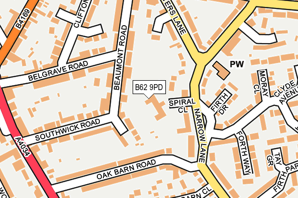 B62 9PD map - OS OpenMap – Local (Ordnance Survey) B62 9PD map - OS OpenMap – Local (Ordnance Survey)
