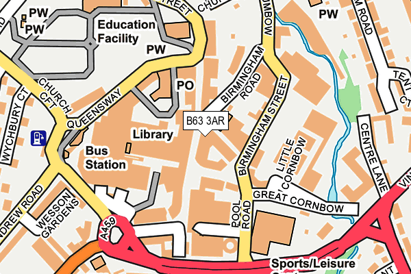 B63 3AR map - OS OpenMap – Local (Ordnance Survey) B63 3AR map - OS OpenMap – Local (Ordnance Survey)