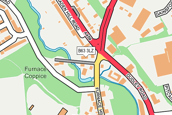 B63 3LZ map - OS OpenMap – Local (Ordnance Survey) B63 3LZ map - OS OpenMap – Local (Ordnance Survey)