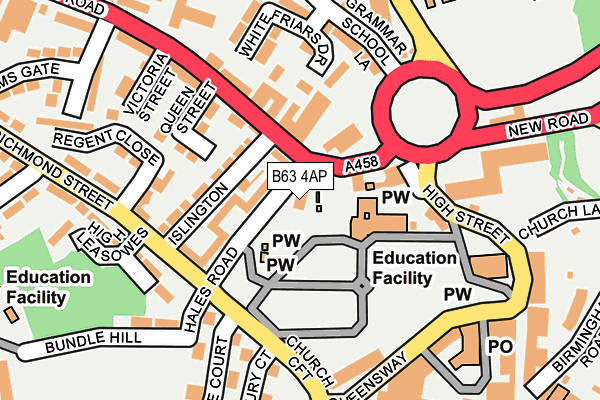 B63 4AP map - OS OpenMap – Local (Ordnance Survey) B63 4AP map - OS OpenMap – Local (Ordnance Survey)