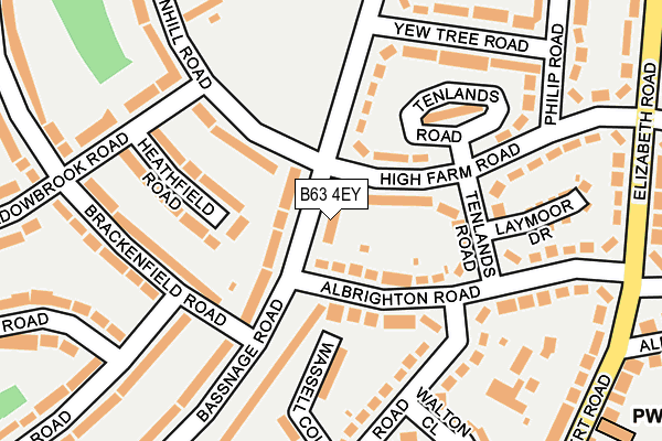 B63 4EY map - OS OpenMap – Local (Ordnance Survey) B63 4EY map - OS OpenMap – Local (Ordnance Survey)