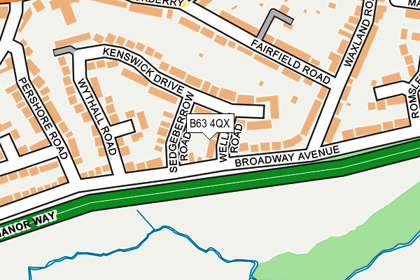 B63 4QX map - OS OpenMap – Local (Ordnance Survey) B63 4QX map - OS OpenMap – Local (Ordnance Survey)