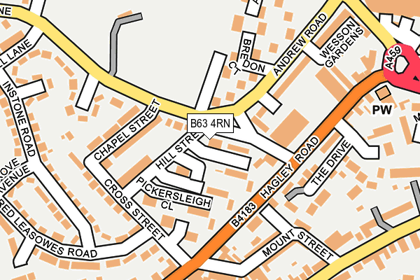B63 4RN map - OS OpenMap – Local (Ordnance Survey) B63 4RN map - OS OpenMap – Local (Ordnance Survey)