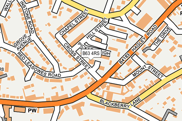 B63 4RS map - OS OpenMap – Local (Ordnance Survey) B63 4RS map - OS OpenMap – Local (Ordnance Survey)
