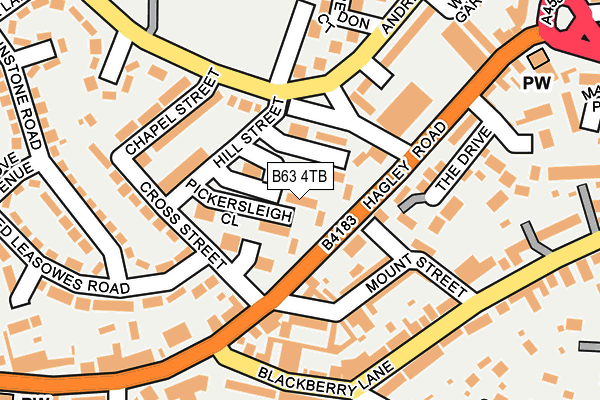 B63 4TB map - OS OpenMap – Local (Ordnance Survey) B63 4TB map - OS OpenMap – Local (Ordnance Survey)