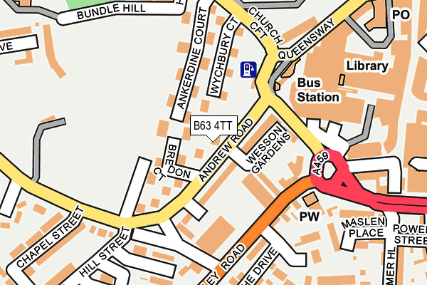 B63 4TT map - OS OpenMap – Local (Ordnance Survey) B63 4TT map - OS OpenMap – Local (Ordnance Survey)