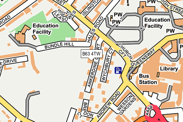 B63 4TW map - OS OpenMap – Local (Ordnance Survey) B63 4TW map - OS OpenMap – Local (Ordnance Survey)