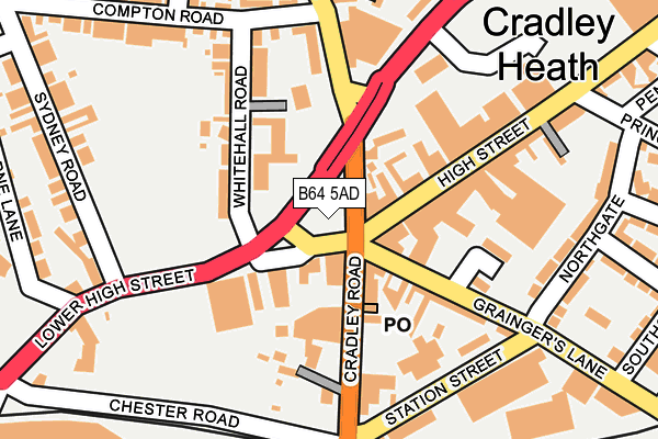 B64 5AD map - OS OpenMap – Local (Ordnance Survey) B64 5AD map - OS OpenMap – Local (Ordnance Survey)