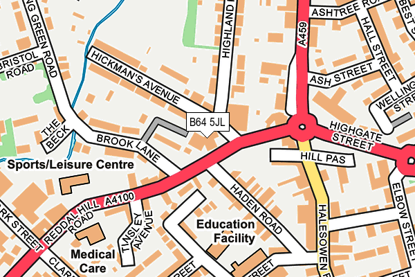B64 5JL map - OS OpenMap – Local (Ordnance Survey) B64 5JL map - OS OpenMap – Local (Ordnance Survey)