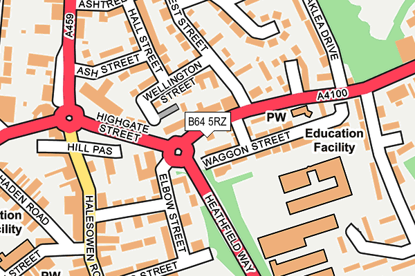 B64 5RZ map - OS OpenMap – Local (Ordnance Survey) B64 5RZ map - OS OpenMap – Local (Ordnance Survey)