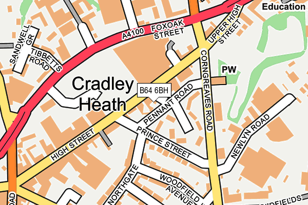 B64 6BH map - OS OpenMap – Local (Ordnance Survey) B64 6BH map - OS OpenMap – Local (Ordnance Survey)