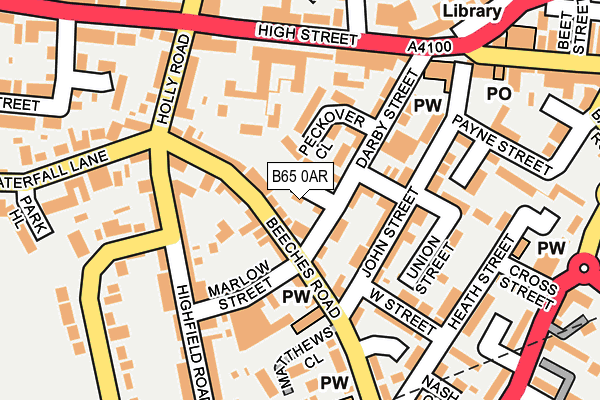 B65 0AR map - OS OpenMap – Local (Ordnance Survey) B65 0AR map - OS OpenMap – Local (Ordnance Survey)