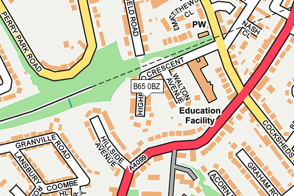 B65 0BZ map - OS OpenMap – Local (Ordnance Survey) B65 0BZ map - OS OpenMap – Local (Ordnance Survey)