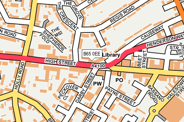 B65 0EE map - OS OpenMap – Local (Ordnance Survey) B65 0EE map - OS OpenMap – Local (Ordnance Survey)