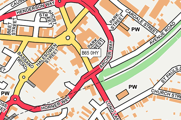 B65 0HY map - OS OpenMap – Local (Ordnance Survey) B65 0HY map - OS OpenMap – Local (Ordnance Survey)