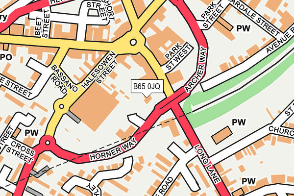 B65 0JQ map - OS OpenMap – Local (Ordnance Survey) B65 0JQ map - OS OpenMap – Local (Ordnance Survey)