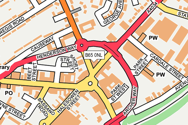 B65 0NL map - OS OpenMap – Local (Ordnance Survey) B65 0NL map - OS OpenMap – Local (Ordnance Survey)