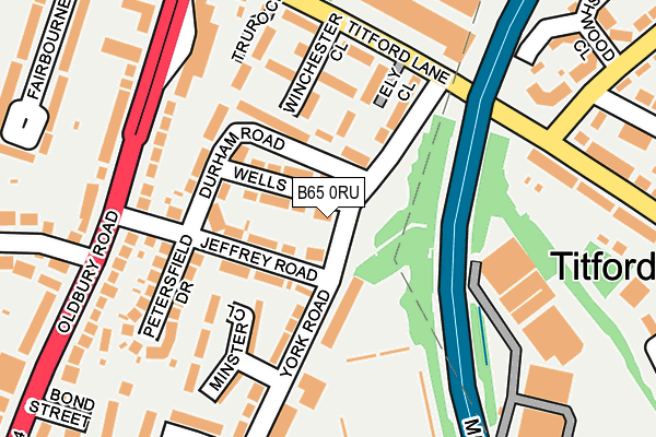 B65 0RU map - OS OpenMap – Local (Ordnance Survey) B65 0RU map - OS OpenMap – Local (Ordnance Survey)