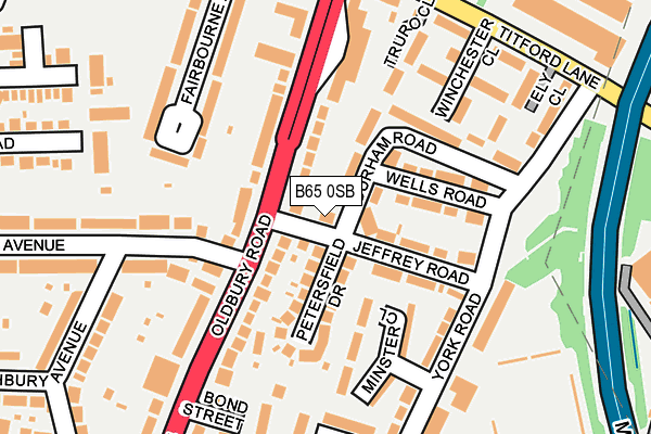 B65 0SB map - OS OpenMap – Local (Ordnance Survey) B65 0SB map - OS OpenMap – Local (Ordnance Survey)